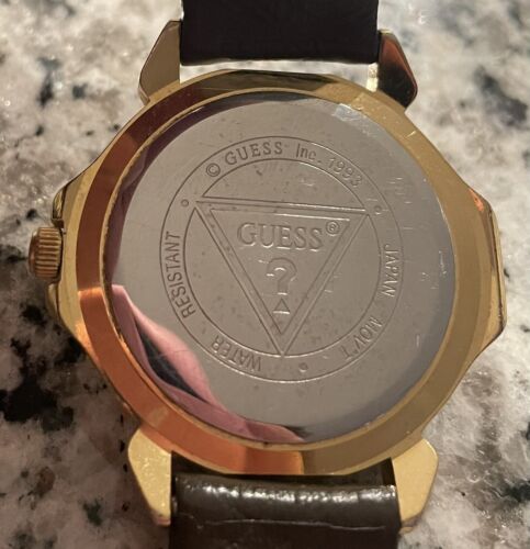 Vintage Guess Quartz Gold Tone Water Resistant 93 Watch