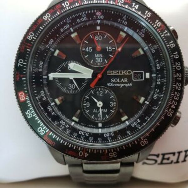 Seiko Solar Chronograph Pilot Watch Ssc145 Watchcharts Marketplace 5399