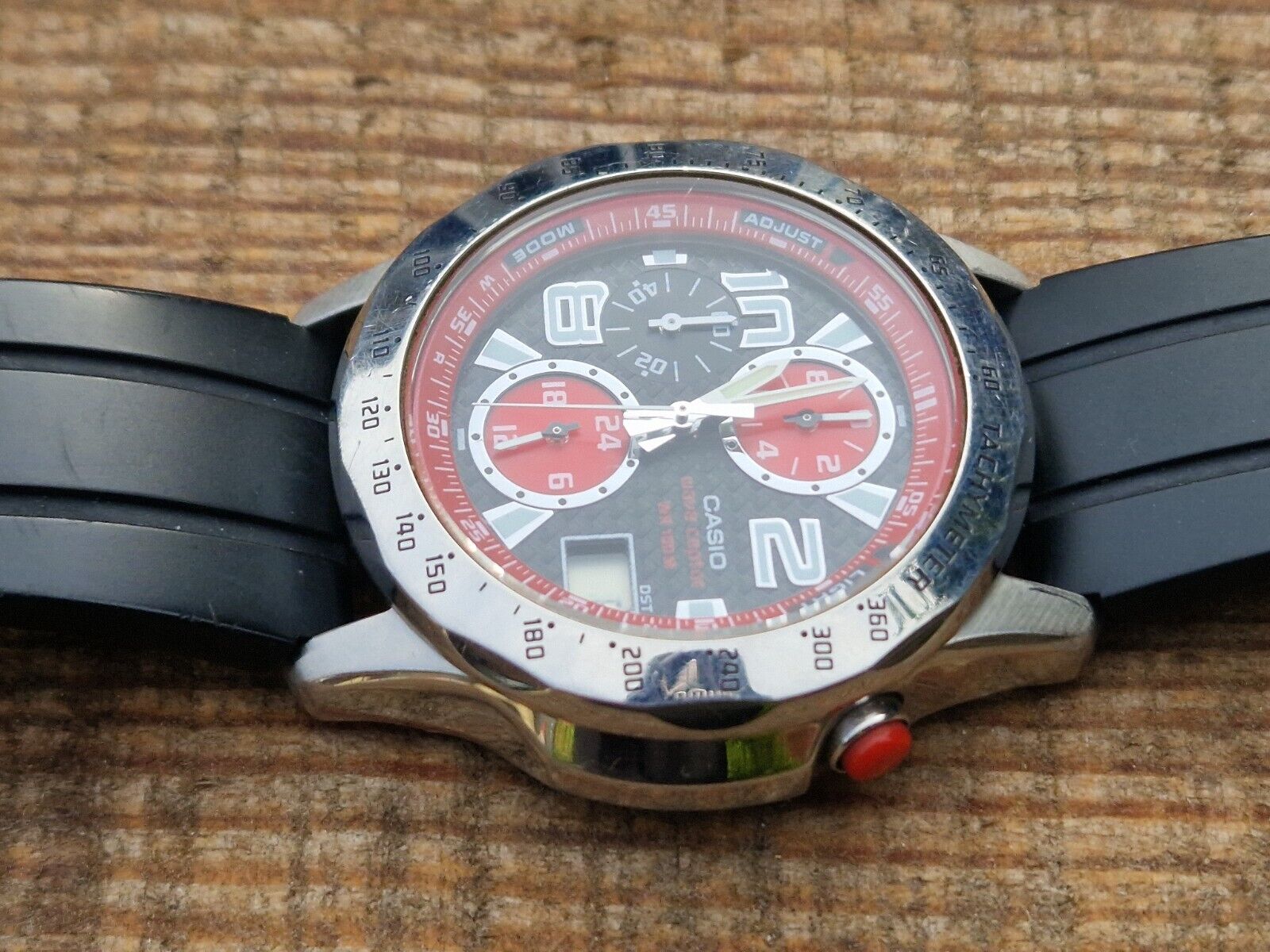 Casio Men\'s Black x Red WVQ-550 Edifice Waveceptor Casio WVQ-550 Wave Ceptor Radio controlled watch black and  main image 2