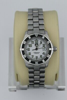 Tag Heuer 2000 WM1311 White SS Watch Womens Professional Black