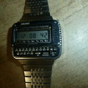 Vintage Seiko lcd calculator watch C439-5000 from 1980 | WatchCharts