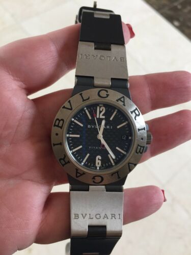 Bvlgari Titanium Automatic 38mm Black Rubber Band TI 38 TR. L9755