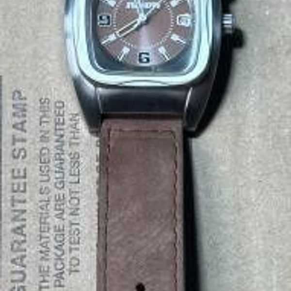Nixon Rocker Nixon YES The Rocker Leather Brown & Silver Wrist Watch 30 M Japan Movt ...