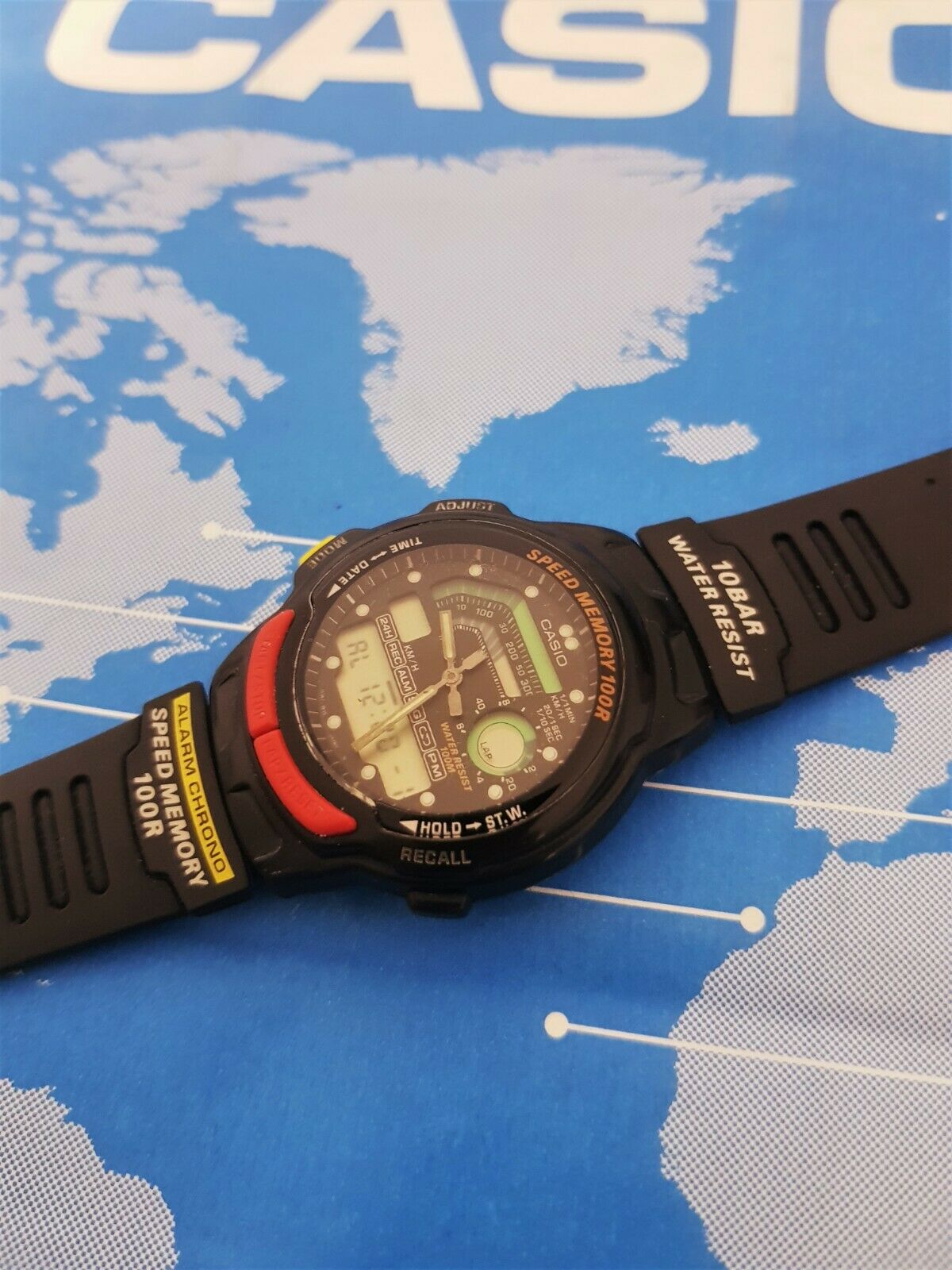 Vintage Casio AW-22 Speed Memory 100 Analog-Digital Wrist