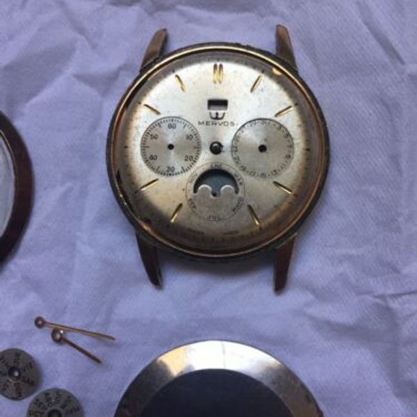 Vintage Mervos Triple Date Moonphase Martel 291 Universal Geneve Parts