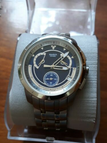 Swatch Irony Retrograde - YRS400G - Dark steel, unbenutzt