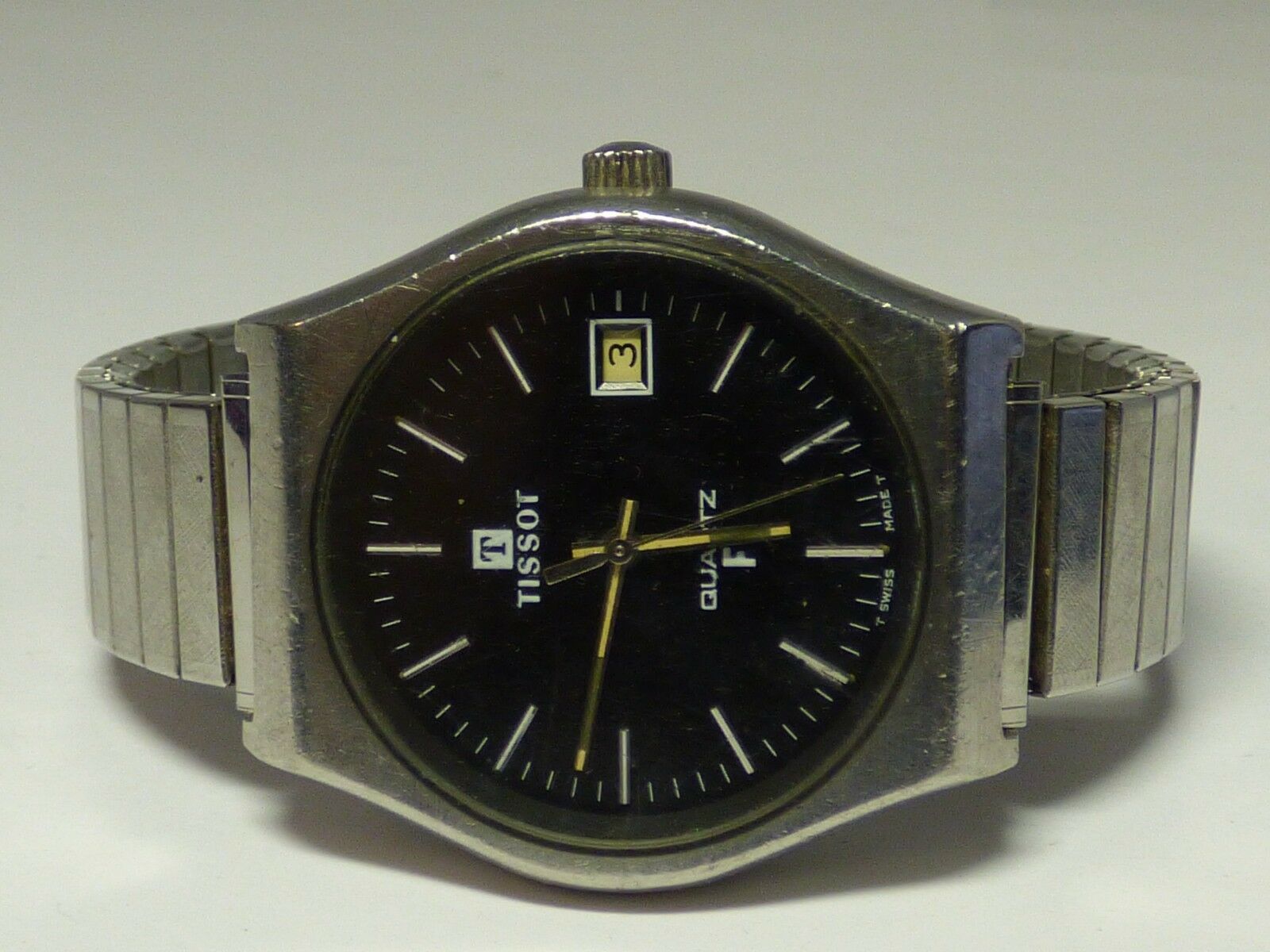 Vintage Tissot F1 Quartz Men s Steel Watch on Steel Bracelet