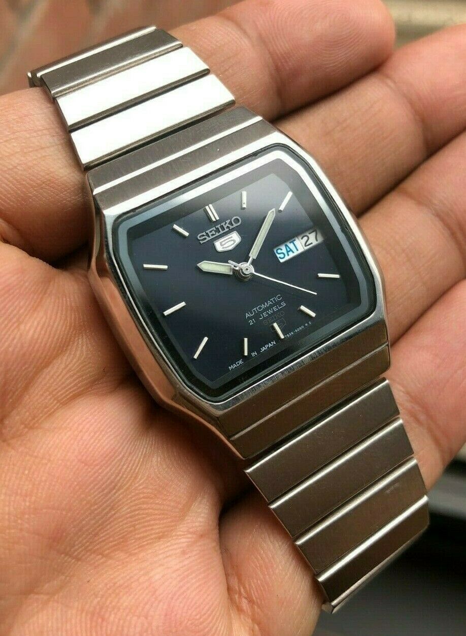 Seiko 5 SNXK97 TV BLUE Stunning dial 7S26-2060 Vintage 1999