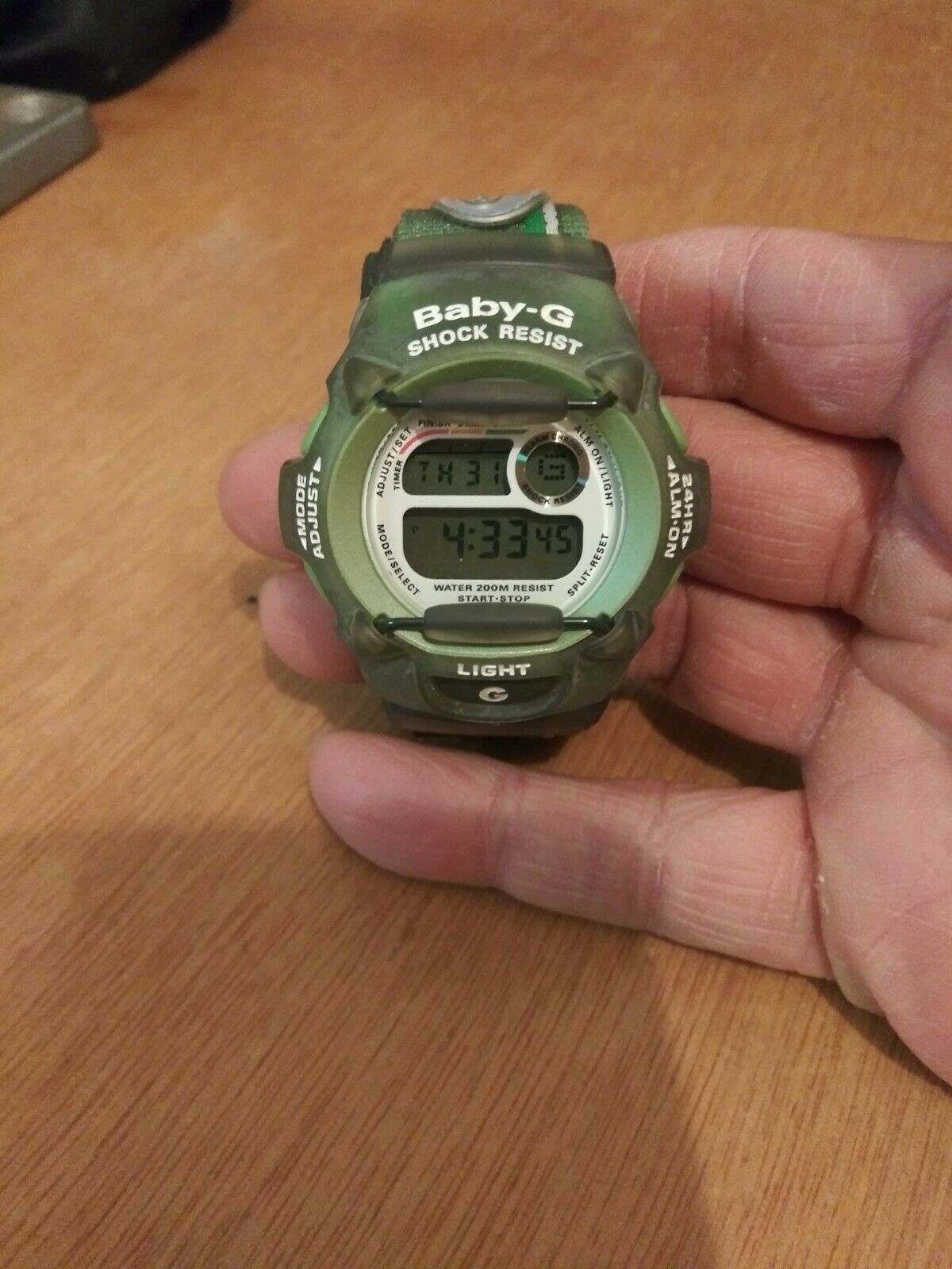 Nice Casio Baby G Shock BG-370 1619 Module Glide Jelly Alarm