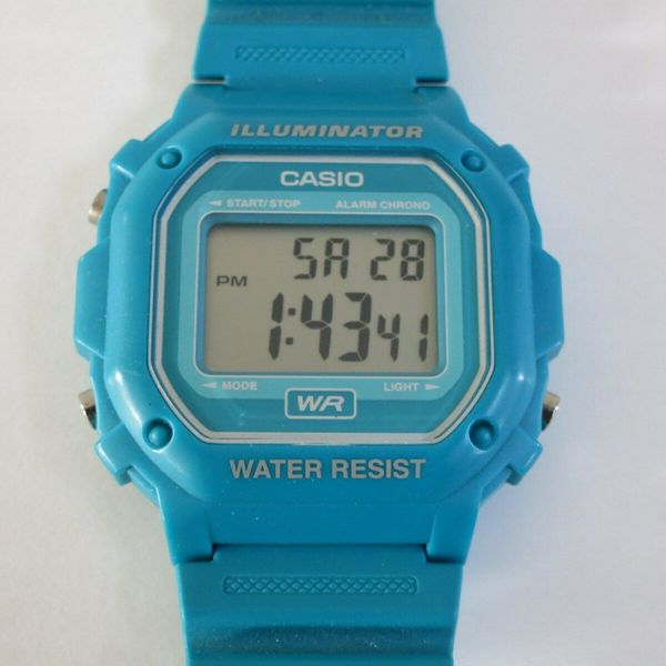 Casio Illuminator 3224 F108WH Water Resistant Digital Watch Teal