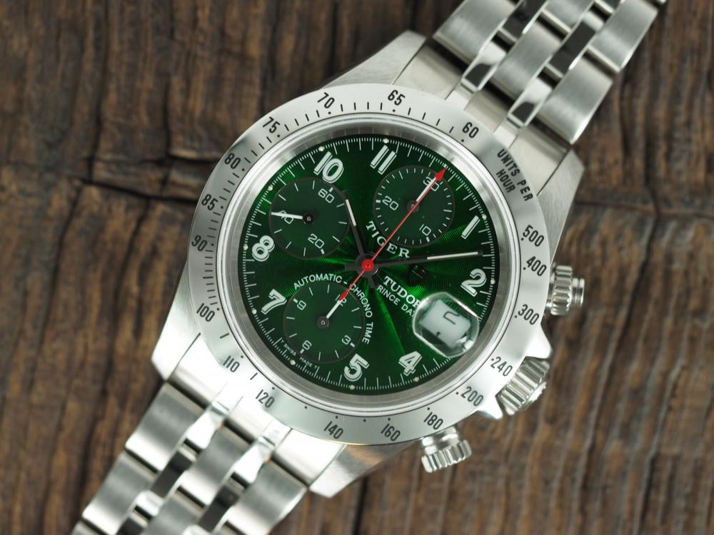 FS: Tudor Tiger Chronograph 79280 Green Dial - Excellent Condition ...