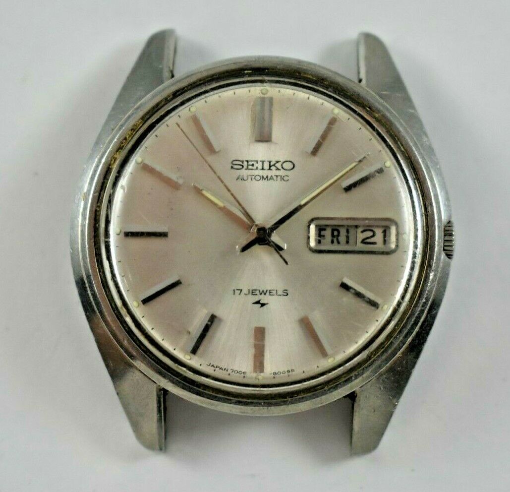 Vintage Seiko Automatic Day Date Calendar 17J 7006-8007 Wrist Watch   | WatchCharts