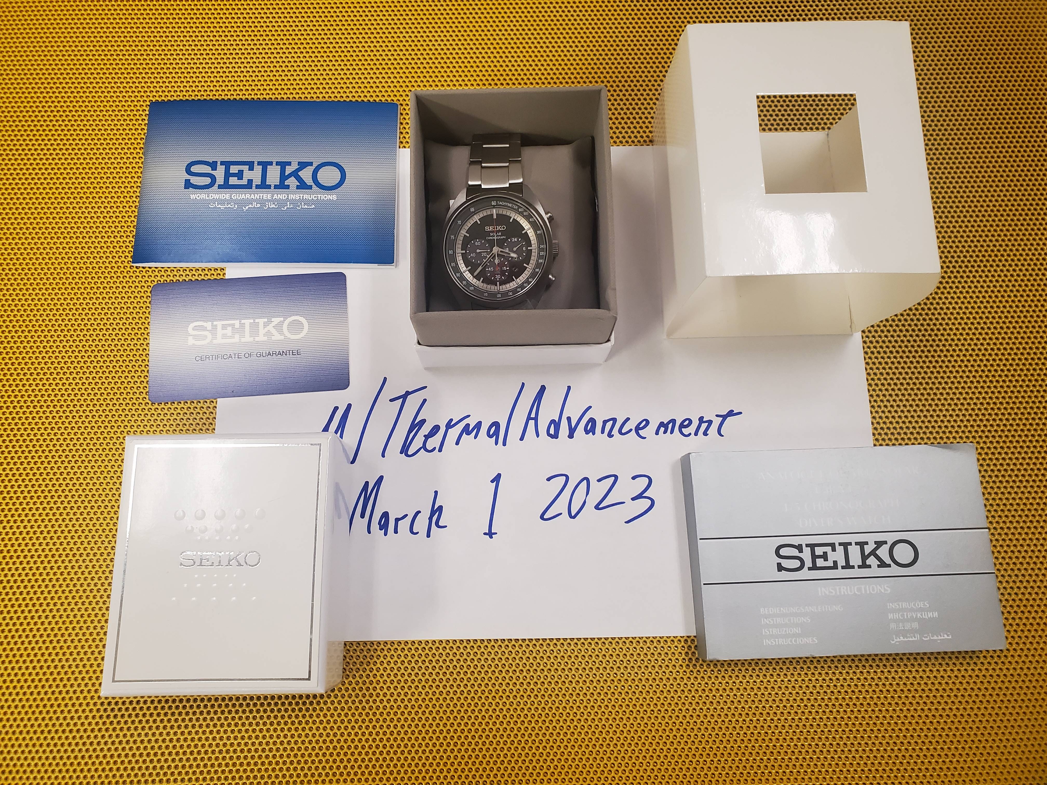 WTS] Seiko SSC621P1 Recraft Solar Chronograph like new with box, and  papers. $125 shipped in the CONTUS. | WatchCharts