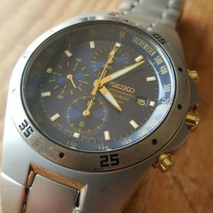 Seiko 7T92 0ED0 Titanium Chronograph Mens Watch | WatchCharts