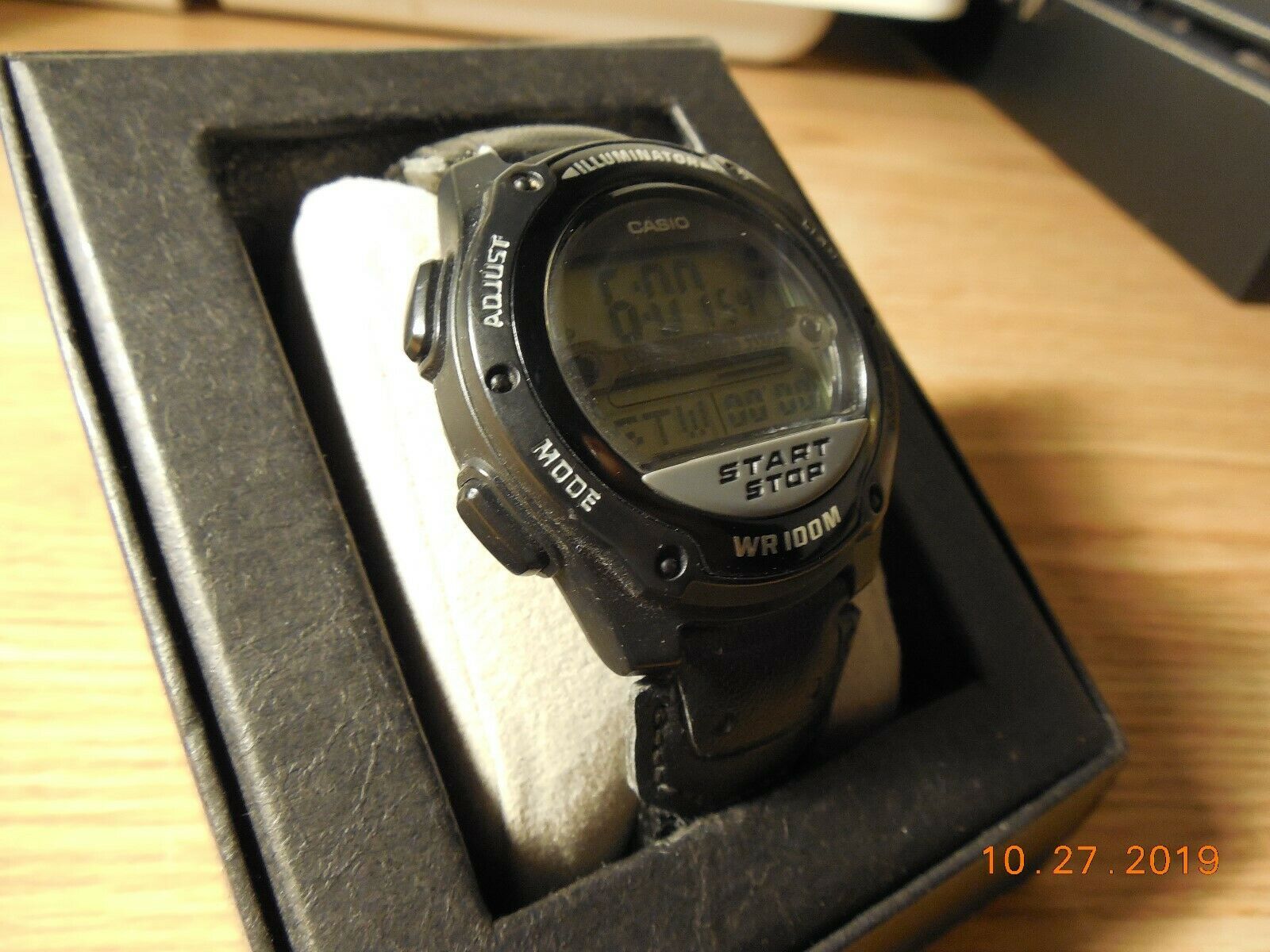 Casio Original W 756B 1A New Digital World Time Mens Watch WR Black Cloth W 756 WatchCharts Marketplace