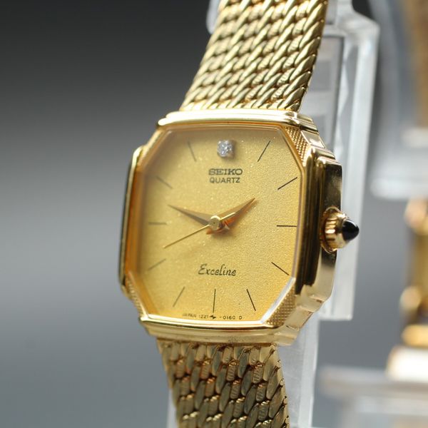 Vintage 1982 [N MINT] SEIKO Exceline 1221-5080 Gold Quartz Women's ...