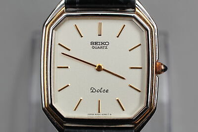 Vintage 1982 [N MINT] SEIKO DOLCE 6020-5930 White Dial Qz Men's