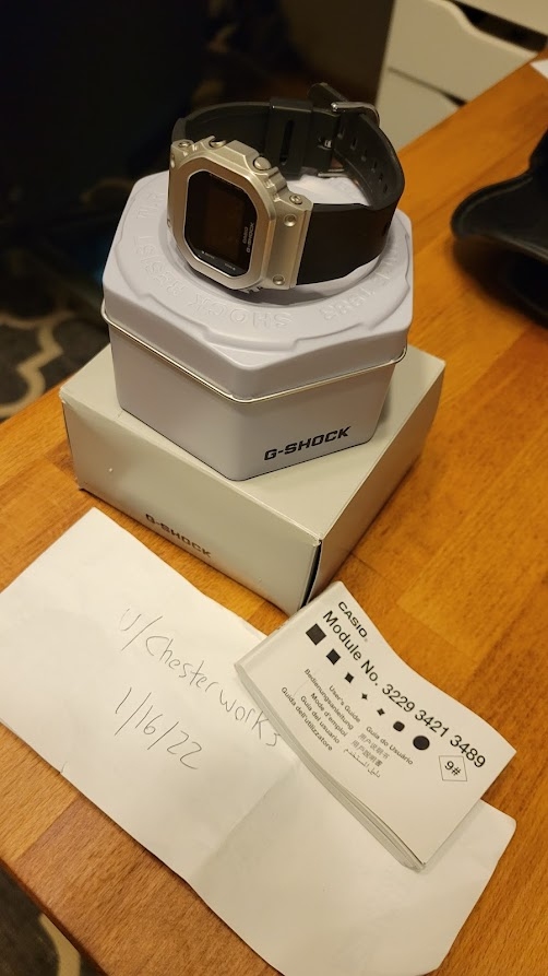 WTS THE G Shock for smaller wrists GMS 5600 bead blasted full kit WatchCharts Marketplace