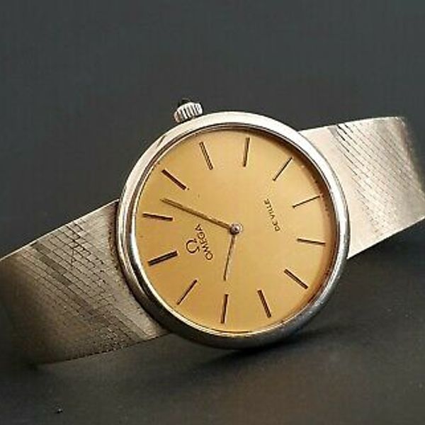 Vintage Omega De Ville Quartz 1377 Gold Plated Excellent Condition
