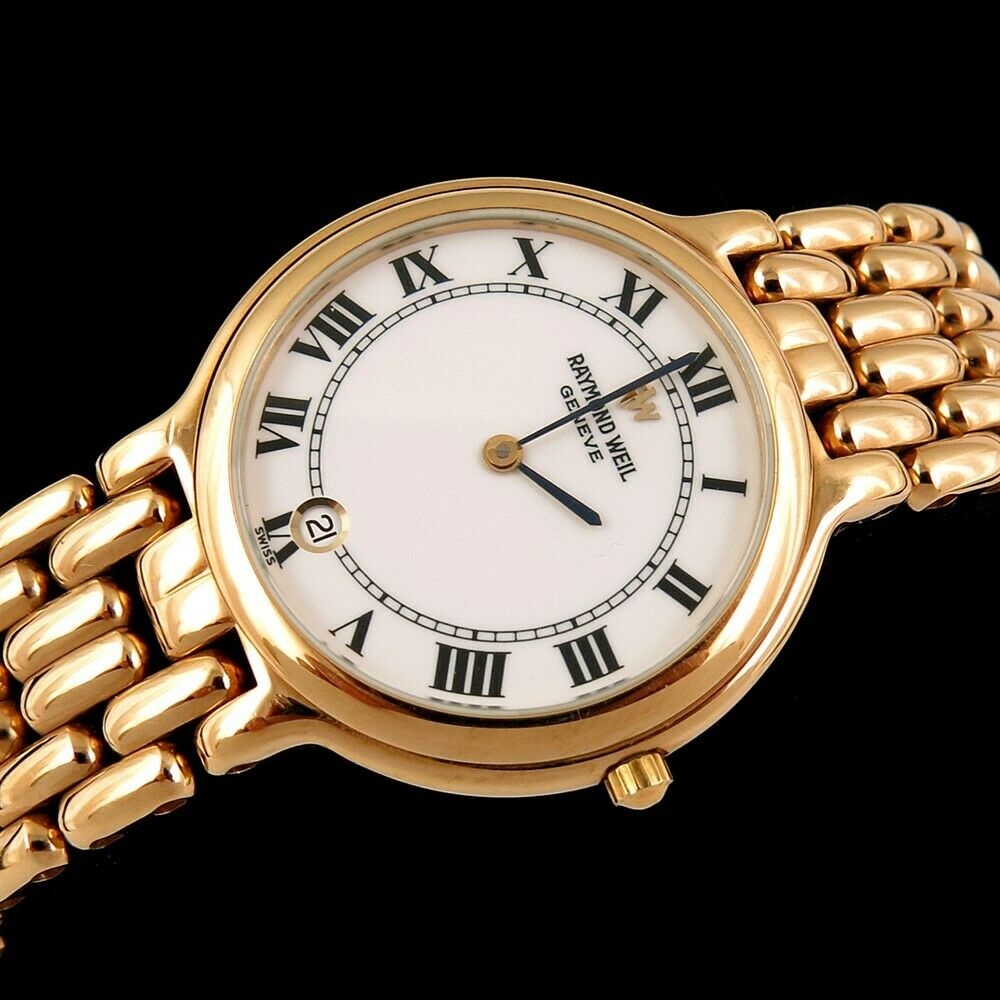 Men s Raymond Weil 9146 Gold Plated Quartz Date Wrist Watch