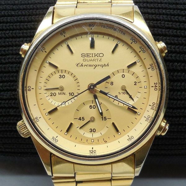 Seiko Quartz Chronograph men’s wristwatch. It is running and seems to ...