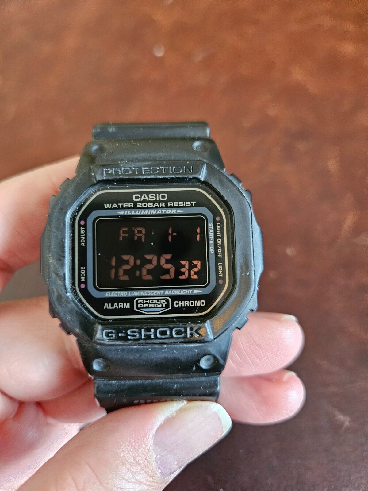 Casio G Shock DW 5600MS Full Black Digital Watch Module 3229 047N