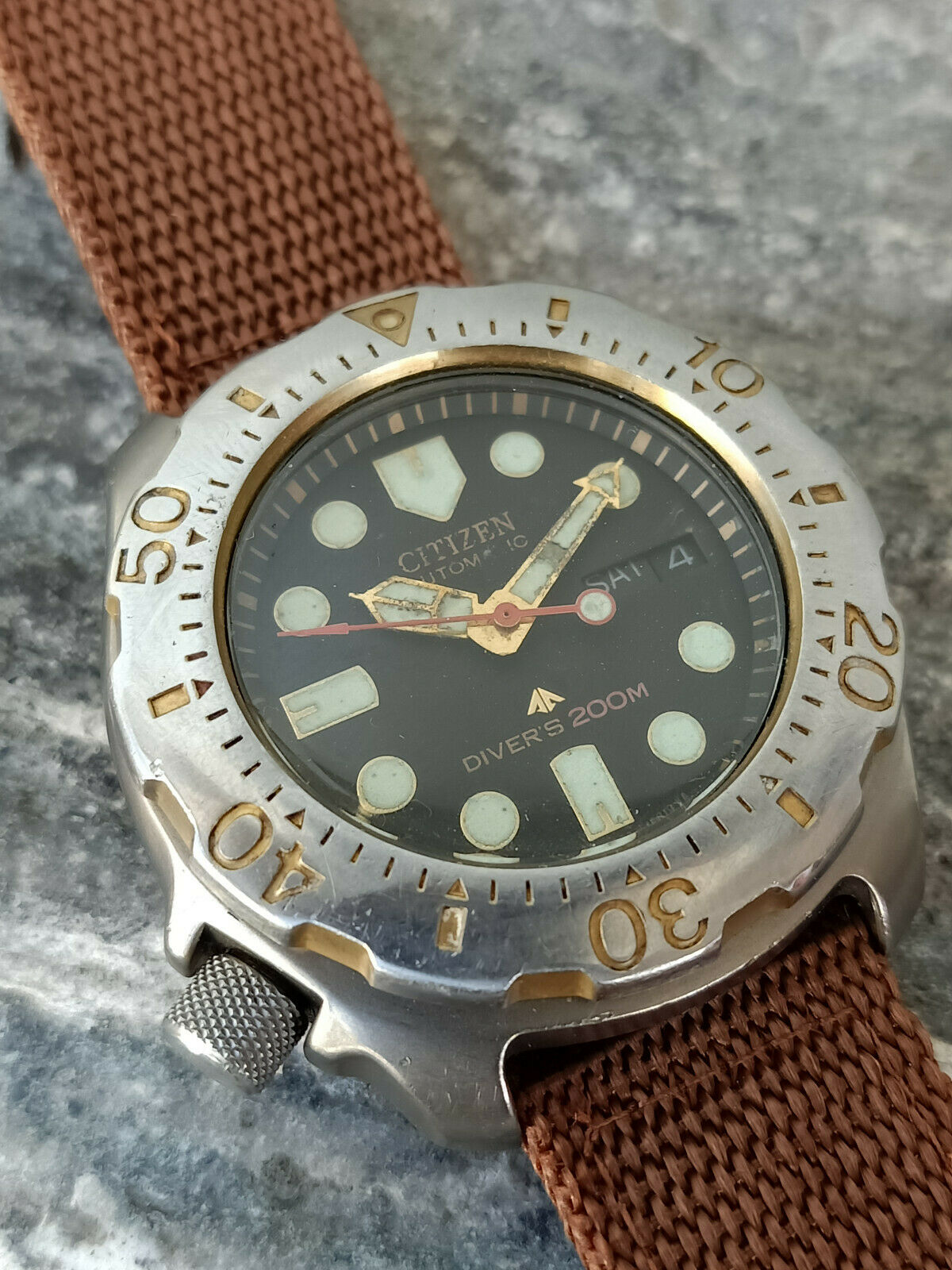 ☆80年代【CITIZEN】DIVER 200M☆GN-4-S☆ダイバーズウォッチ☆クォーツ☆