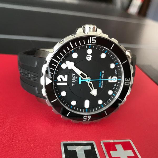 Tissot Seastar 1000 Powermatic 80 on Rubber and Bracelet $450 | WatchCharts