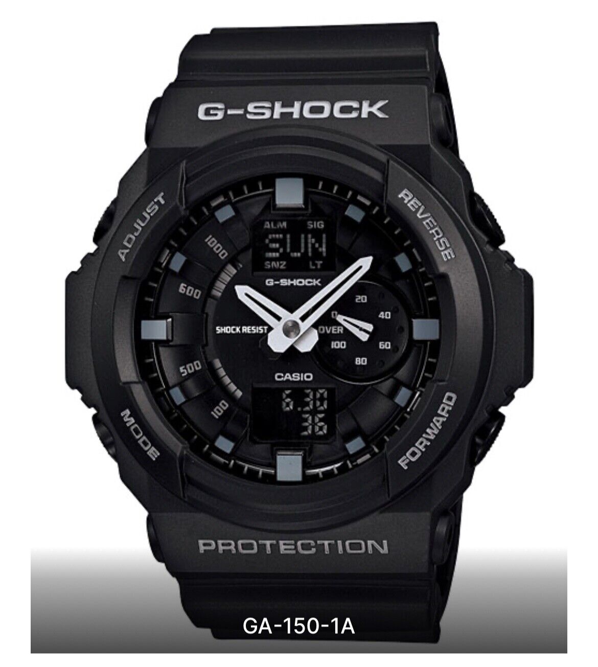 Casio G Shock 5255 GA150 1A Analog Digital Wrist Watch Black Great Condition WatchCharts Marketplace