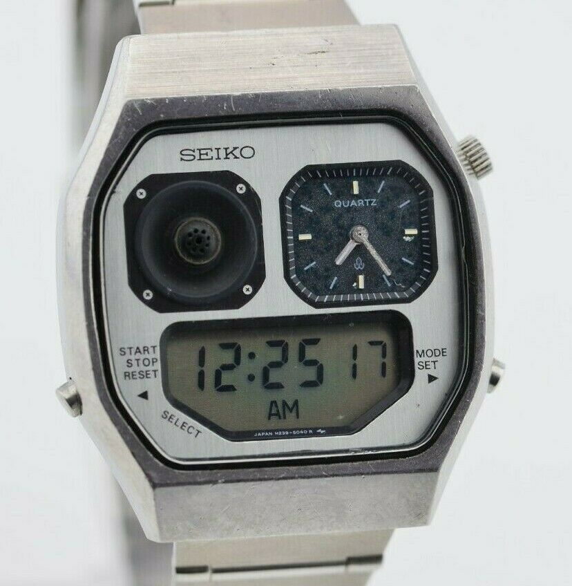 Vintage Seiko Robot Face Ana Digi Quartz Watch H239-5020 Authentic