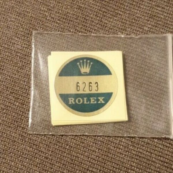 C) 6263 Rolex vintage DAYTONA Sticker Aufkleber Etiqueta Adhesivo ...