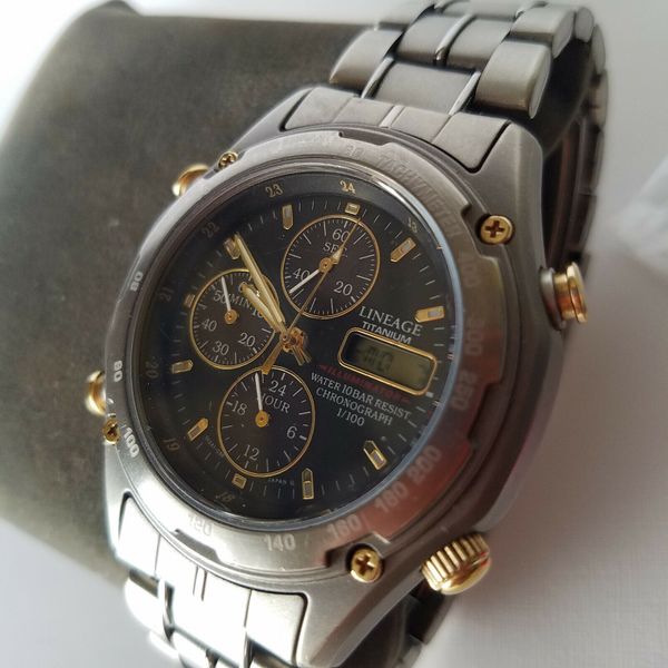 Authentic Casio Lineage Titanium Chronograph LIS-001 Men Watch ...
