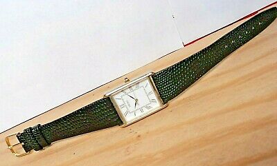 SERVICED Seiko 7N01 0EZ0 Mens Full Size Tank Rectangle Gold Plated