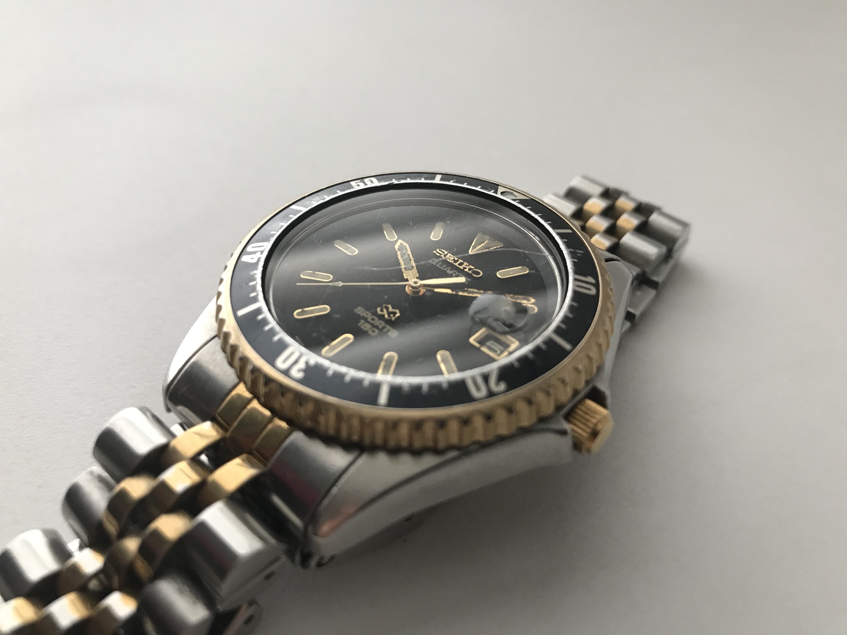 Seiko SQ Sports 150 7N42-6A0A Two Tone RARE VINTAGE | WatchCharts 