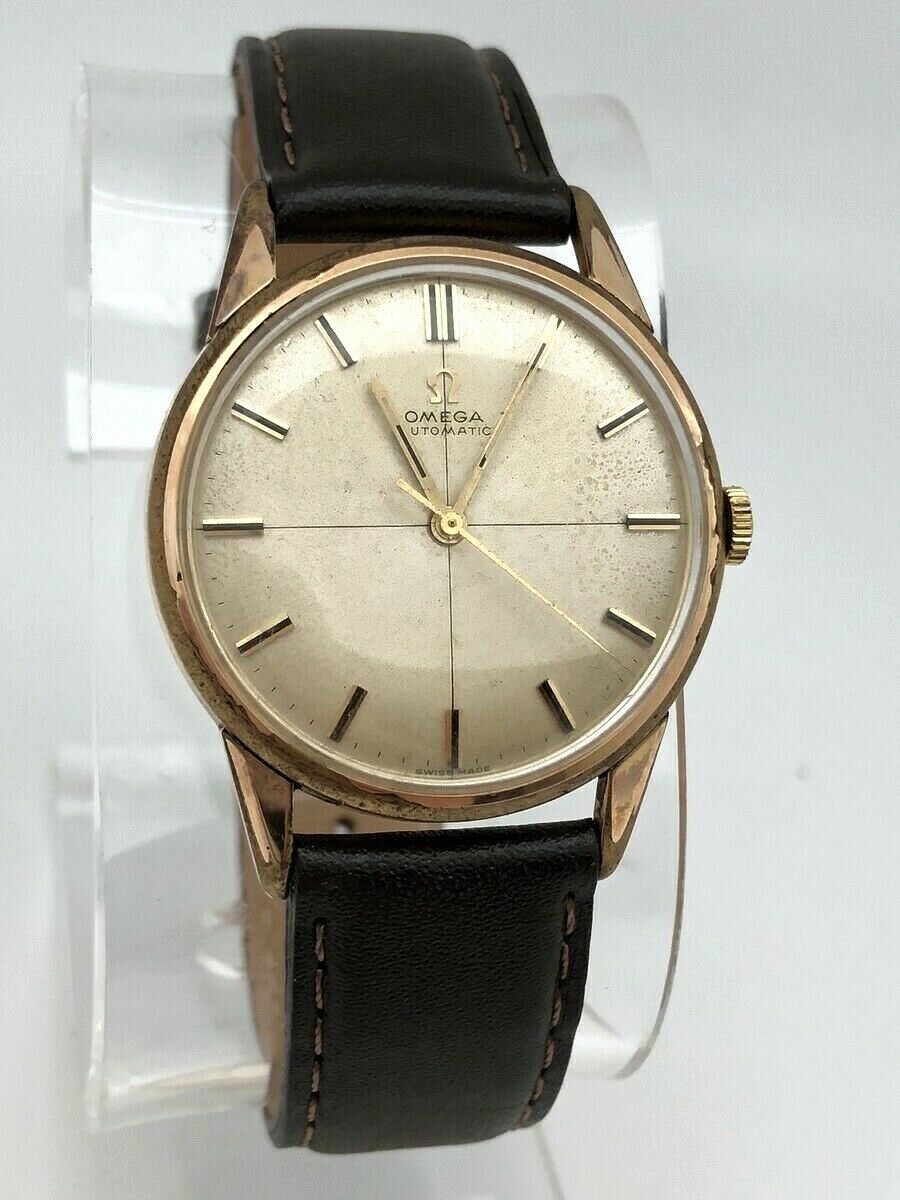 1960's OMEGA AUTOMATIC 34mm GOLD PLAQUE 14753 SC-61 Cal.552 