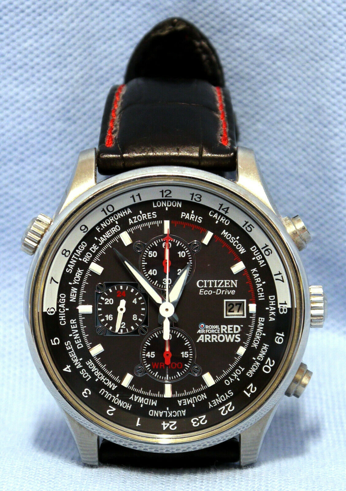 citizen red arrows world time chronograph