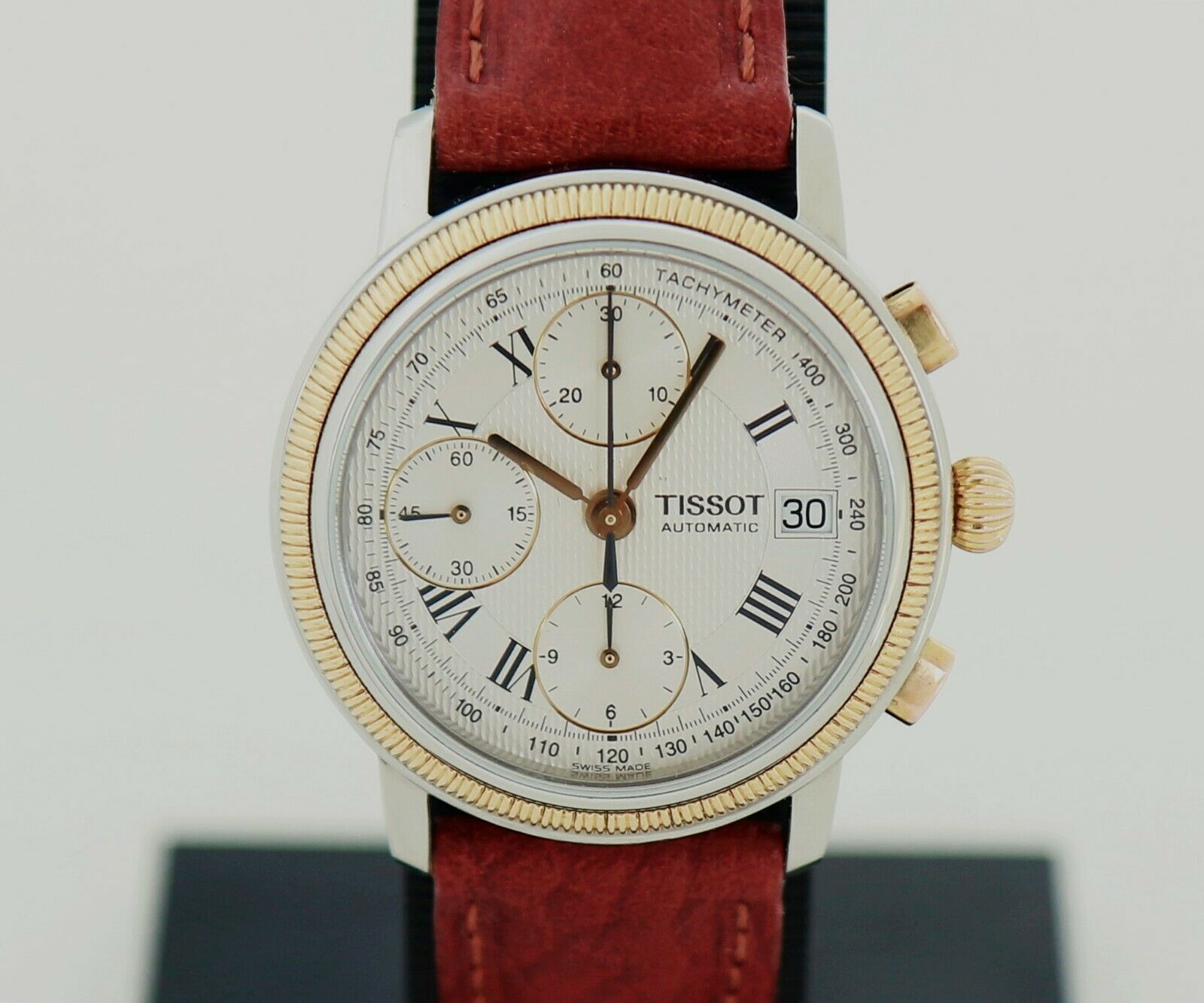 TISSOT Bridgeport chronograph automatic Steel 18k Gold Men s