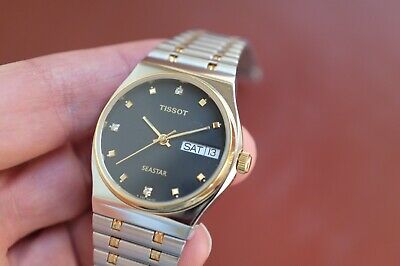 Vintage Tissot Seastar A550X Automatic Steel and Gold Gents Mid