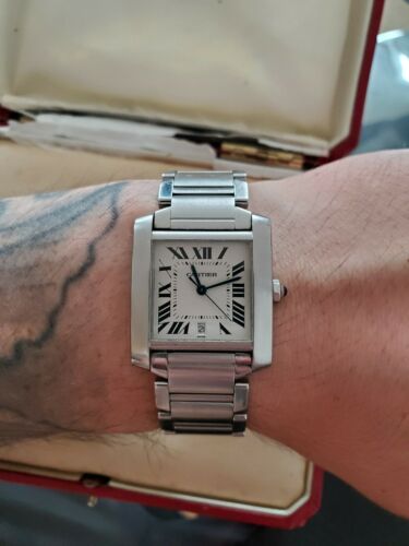 Cartier Tank Francaise 2302 Men s Unisex Automatic Stainless Steel