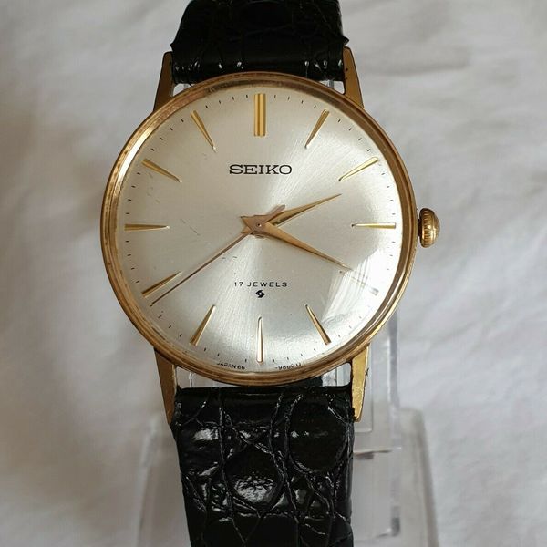 Montre Bracelet Seiko 66-7090 - Calibre 66A - 17 Rubis - Plaquée Or - Homme - Occasion