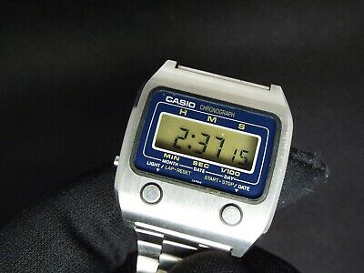 VINTAGE CASIO DIGITAL WATCH 55QS-24 LCD RETRO FRONT BUTTONS