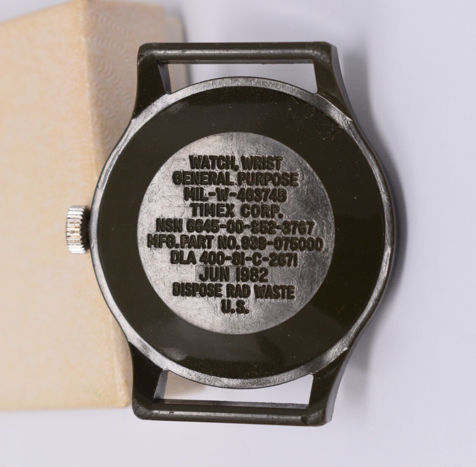 RARE Genuine W-46374B Vintage Timex Mil-W Military Issue June 1982 