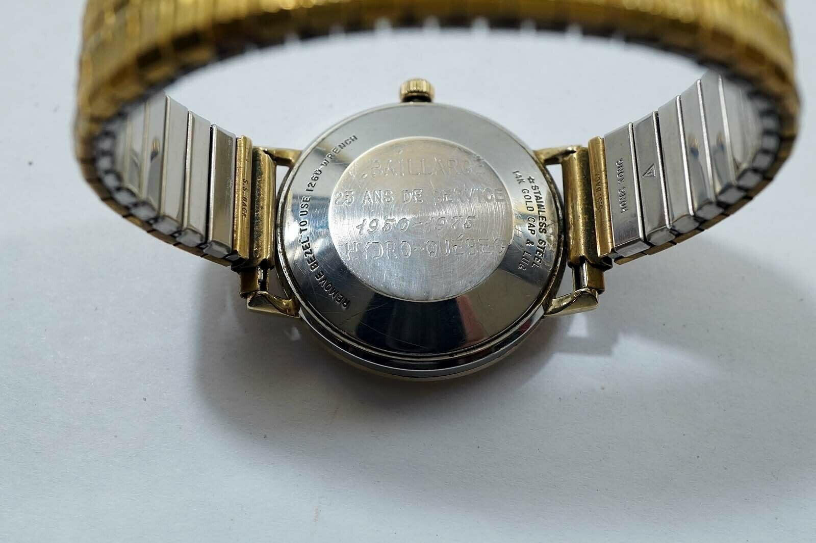 VINTAGE LONGINES OLYMPIAN AUTOMATIC MENS WATCH 14K BEZEL CAL 6651