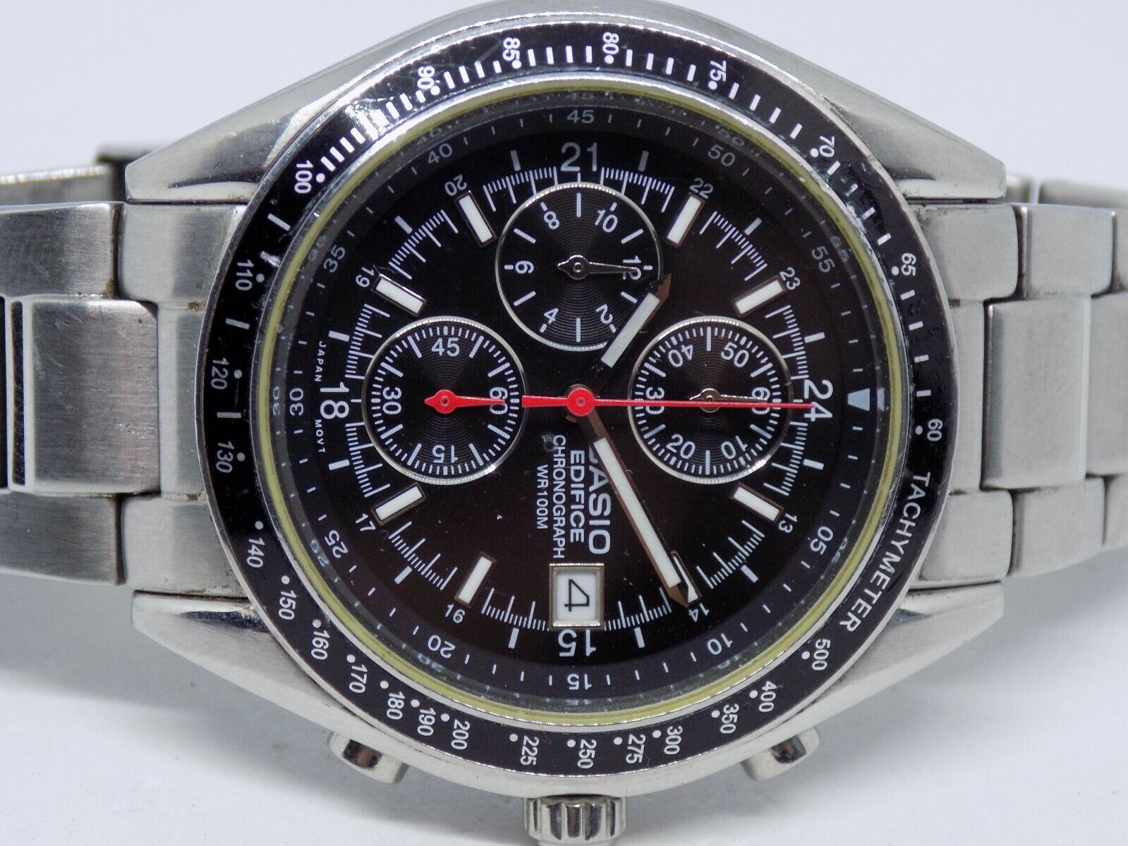 Casio Edifice Chronograph Tachymeter Stainless Steel Gents Watch EF 503 Casio Edifice Chronograph Tachymeter Stainless Steel Gents Watch EF 503