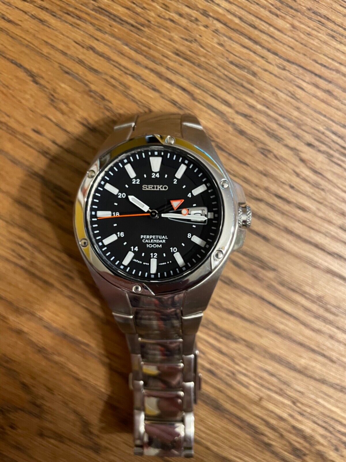 SEIKO SPORTURA GMT PERPETUAL CALENDAR! 100m 8F56-0090 SLT047P1 