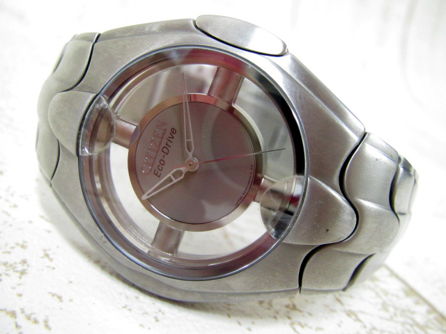 CITIZEN Titanium Eco-Drive Vitro Skeleton dual cystal B080-H26833
