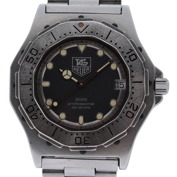 Men's 38mm Tag Heuer Professional Series 3000 Stainless Steel Watch Ref:  232.206 | WatchCharts Marketplace