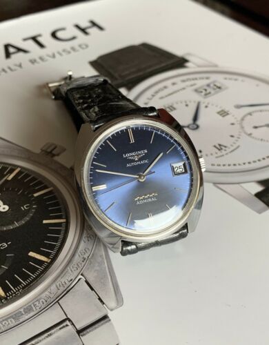 Vintage Longines Admiral 5 Star Automatic NOS. Blue Dial