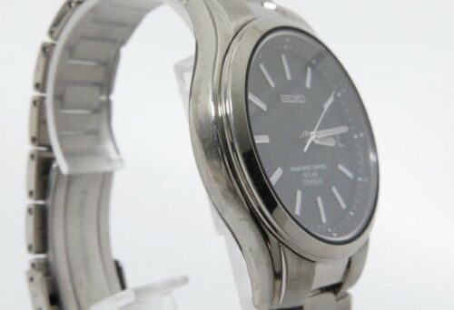 Authentic SEIKO solar Radio Wave Control Titanium men watch 7B42