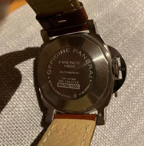 panerai luminor marina 40mm Brown Leather strap WatchCharts